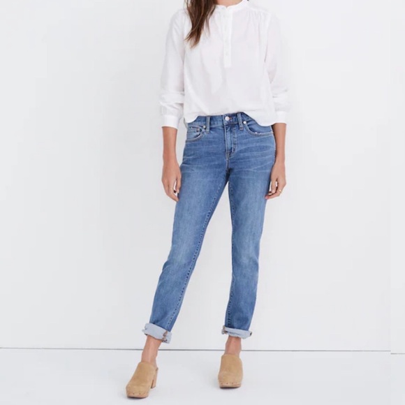 Madewell Women's Slim Boy Jeans in Light and Medium Blue Crop Bundle Size 23 - Picture 12 of 13